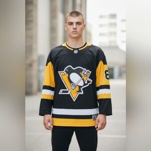 Pittsburgh Penguins Erik Karlsson L/XL NHL Hockey Jersey NWT Team Gear Home Ice